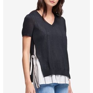 DKNY Layered-Look Sweater Top